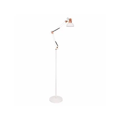 FABRILAMP Flexo de Pie Articulable Rutilo Blanco/Cobre 180x28x28 Cm - Iluminación Ajustable - 1