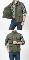 Chaleco Casual FGKKS 2024 Para Hombres De Color Sólido Con Multiple Bolsillos Corte Ajustado Calidad Superior Streetwear Vest Para Verano - details 9