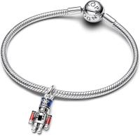 PANDORA Moments 793583 C01 Breloque en Forme de Casse-Noisette Mobile en Argent Sterling Avec Zircon Compatible Avec Les Bracelets Moments et ME, Rot, Argent Sterling, Zircone cubique, viene con El original embalaje de Caja de Giunte. - details 1