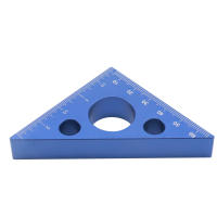 Regla De Ángulo Precisa De Aluminio 45/90 Grados Escala Métrica Herramienta Multifuncional Para Carpintería Regla De Altura Engrosada - details 19