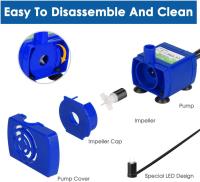 Bomba de Agua para Gatos, Fuente para Beber, dispensador Automático, Bomba de Fuente de Agua para mascotas, reemplazo de Fuente sumergible ultra Silenciosa with Luces LED Fuente de Agua para Gatos y dispensador de Agua - details 2