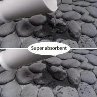 Alfombra De Pies Para Baño Y WC Antideslizante Absorbente De Agua U-Shaped Alfombrilla Impermeable De Poliéster 100% - details 1