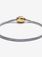 Pandora - Pulsera with Cierres de serpiente y Cadena-Plata de Ley, Baño de Oro de 14K - details 0