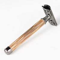 Afeitadora Manual Vintage De Aleación De Aluminio Cuchilla Doble Lado Soporte De Bambú Afeitadora Manual Para Hombres - details 3