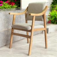 Sueña y Descansa Sillón reforzado con brazos de madera de haya en color haya tapizado en beis - details 0