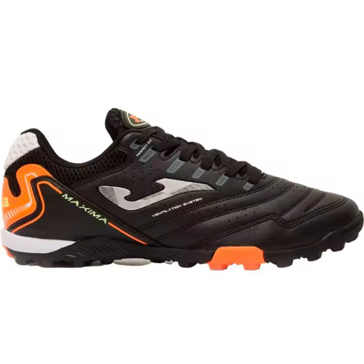 JOMA MAXIMA 2301NEGRO NARANJA TURF ZAPATILLAS FUTBOL SHOMBRE  PIEL SINTETICA - 1