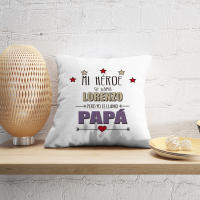 COJÍN PERSONALIZADO PAPÁ MI HÉROE FAVORITO con Relleno Incluido - Regalo Especial - details 0
