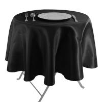 Mantel Rectangular De Satén Negro Para Boda Fiesta Redondo Decoración Hogar Banquete Cubierta De Restaurante Decoración De Mesa - details 3