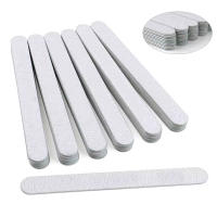 10Pcs Archos De Uñas Lavables De Madera Con Grit 180/240 Para Manicura Y Acrílico En Color Gris Archos De Uñas Rectos Para Salón De Belleza - details 0