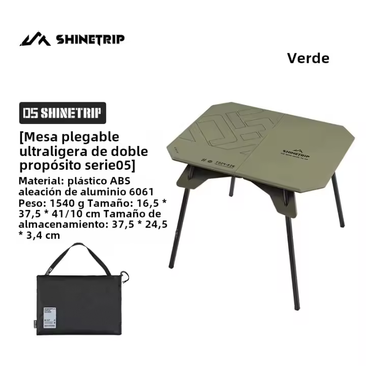 ShineTrip 05 Serie Ultra Ligera Mesa Dual Propósito Para Exteriores Camping Plegable Absoluto Y Soporte De Aluminio Mesita De Escritorio Portátil - 1