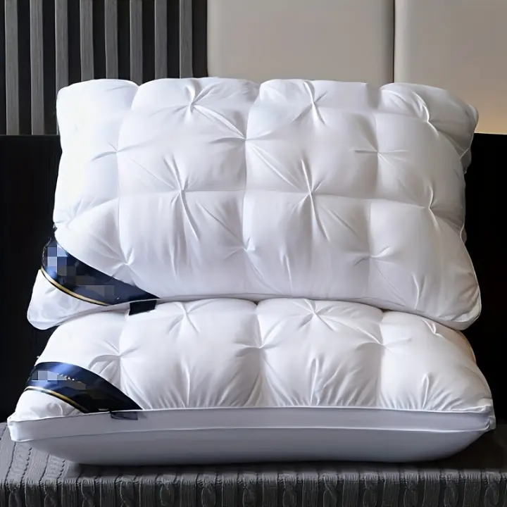 Luxury Hotel-Quality Neck Support Pillow - Hypoallergenic, Machine Washable, Soft Polyester Fiber Fill for Deep Sleep & Comfort - 1