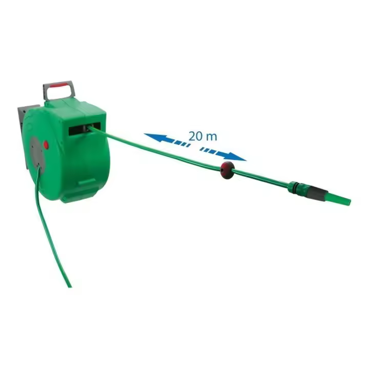 recogedor automatico de manguera. para pared 20m superego - 1