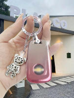Llavero De Coche Exquisito Con Diamante Artificial De Oso Violento De Alta Gama Funda De Llave Suave En TPU Color Rosa Cerezo - details 3