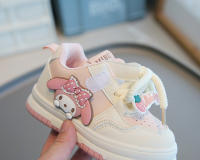 Nuevas Zapatillas Deportivas Casuales Para Niñas 2024 Primavera Y Otoño High Top Kuromi Y Melody Dibujos Animados Antideslizantes Material Superior PU Edad 4-6 Años Todas Las Estaciones - details 16