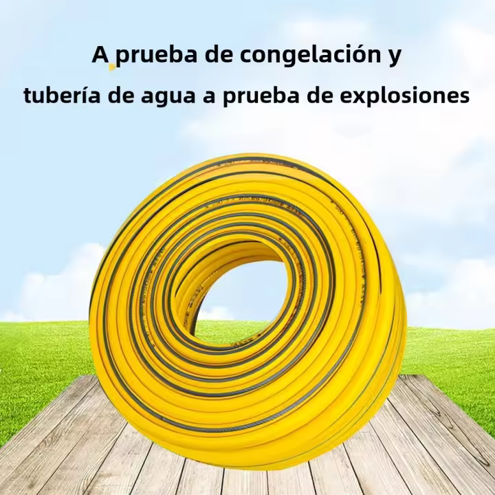 Tubo De Rociador De Jardín De Goma 5m-20m Para Riego De Plantas Flores Y Autos Lavado Antideslizante Anti-Abrasión Y Anti-Corrosión Para Invernadero Y Jardín - 1