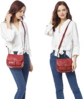 Bolso bandolera grande para mujer con correa ajustable y extraíble (rojo) - details 0