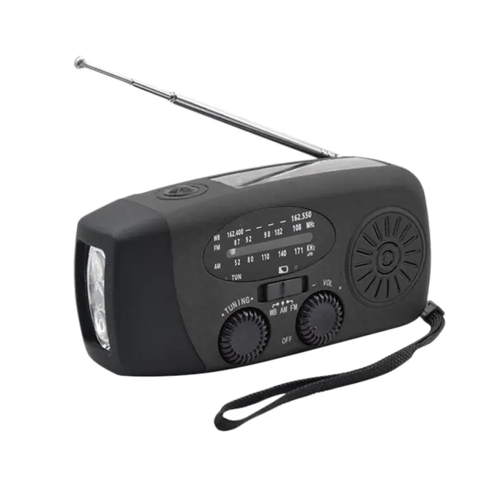 Radio De Mano Con LED Y Alerta Del Tiempo NOAA AM/FM Radio Dinamó Para Emergencias Y Camping - 1