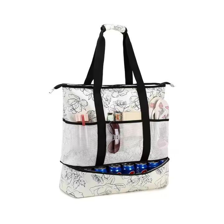Bolsa de Playa Bolsa de piscina con refrigerador 9 bolsillos Cremallera Impermeable A prueba de Arena Bolsas de Playa - 1