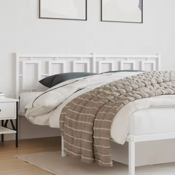 vidaXL Cabecero de metal blanco 180 cm - 1