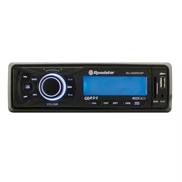 ROADSTAR RU-285RD/HP Autoradio Deckless, USB, SD, AUX IN, 1-DIN, Color Negro - 1