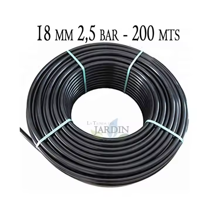 Suinga Tubería Polietileno Agrícola 18mm 2.5 Bar 200m Negro - Riego por Goteo - 1