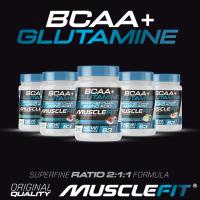 MUSCLEFIT Pack Ahorro Glutamina + Bcaa´s 500g - Varios Sabores + Creatina Monohidrato 300g - Sin Sabor + Shaker - Regalo - details 1