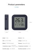 Sensor De Temperatura Y Humedad Bluetooth Con Pantalla LCD Mini Control Remoto Por Voz Tuya APP Y Google Thermometer Hygrometer - details 1