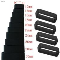 Accesorios De Correa De Reloj De Silicona Negra Anillo De Lazo 12-30mm 4 Piezas Compatible Con Marcas Diferentes Correas De Goma Para Smartwatch - details 1