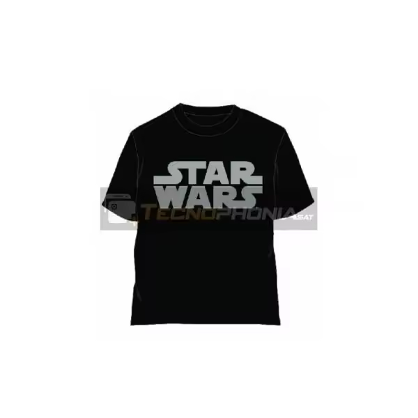 Camiseta Star Wars logo gris talla L Raíz MERCHAN-STORE Camisetas - 1