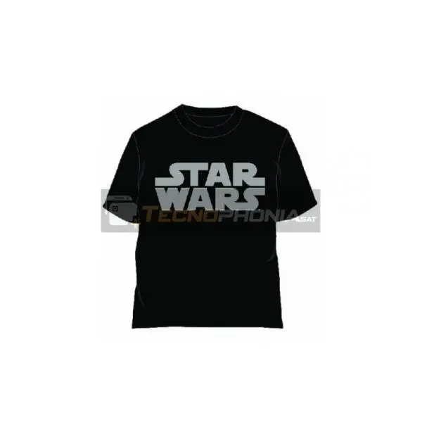 Camiseta Star Wars logo gris talla L Raíz MERCHAN-STORE Camisetas - 1