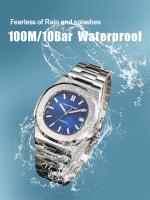 Reloj Automático Para Hombre Dwayne Campbell Clásico Acero Inoxidable Impermeable Cristal De Zafiro Luminoso Regalo Mejor Para Hombres - details 3