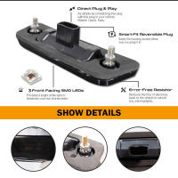 Luces De Marca Lateral LED Amarillas Super Brillantes Para Ruedas Delanteras De Camiones Kenworth T680 T700 T880 Y Peterbilt 567 Luz De Señalización De Parada Y Cambio De Carril - details 3