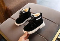 Botas De Invierno Para Niños Lona De Algodón Interior De Peluche Estilo Infantil Zapatos Para Niñas Y Niños Bebé Todoterreno Antideslizante Talla True round Toe Lazo De Cordón Material De Suela De Goma - details 4