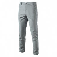 Otoño nuevos pantalones casuales de algodón y lino para hombres pantalones transpirables rectos juveniles de color sólido versátiles para hombres - details 12