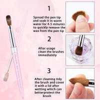 Cepillo De Uñas De Acrílico Kolinsky De Calidad Superior Con Mango De Madera Herramienta De Dibujo Y Manicura Tamaño 8-16 Para Arte De Uñas - details 0