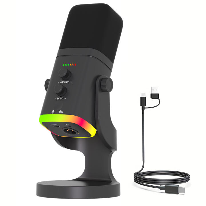Micrófono Dinámico XLR/USB Para Streaming Y Gaming Ideal Para PC Canto Y Grabación Microfone Para Youtube