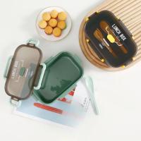 Fiambrera Azul 1100ml con cubiertos para picnic, tuper a prueba de fugas para una comida equilibrada y saludable tupperware ONFENG - details 2