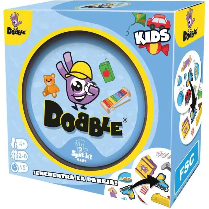 Zygomatic | Dobble Kids | Juego de Cartas Infantil de Acción y Reflejos | A Partir de 3 Años | De 2 a 8 Jugadores | 15 Minutos por Partida | En Español - 1