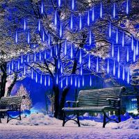1pc Luces De Show De Meteorito Lluvia Caída De Luz 8 Tubo LED Caída De Nieve Luz De Gota De Agua Para Decoración De Fiesta De Boda Y Navidad - details 5
