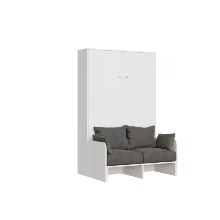 Sofá Cama Kentaro 120, Vertical, escamoteable, color Blanco Fresno (ALESSIA 20) - 1