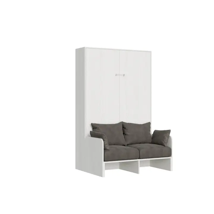Sofá Cama Kentaro 120, Vertical, escamoteable, color Blanco Fresno (ALESSIA 20) - 1