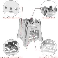 Estufa De Camping Portátil Con Acero Inoxidable Plegable Y Ligera Para Madera Ideal Para Excursionismo Viajes BBQ Picnic Al Aire Libre - details 2