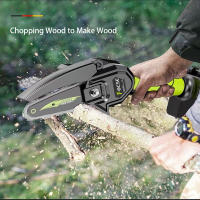 Motosierra Mini Recargable De 4/6 Pulgadas Para Jardín Potente Herramienta Eléctrica Portátil Corte Potenciado Por Batería De 18V Para DIY En El Hogar - details 6