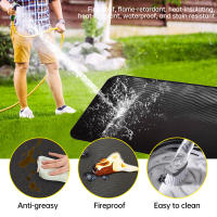 Alfombra De Barbacoa Impermeable Y Resistente Al Fuego Para Camping Y Pabellón Alfombra De Patio Y Jardín Antideslizante Y Lavable - details 2
