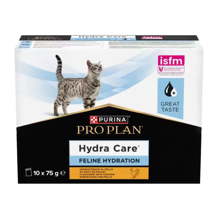 PRO PLAN Hydra Care sabor a pollo 10 sobres de 75 g suplemento para gatos que mejora la hidratación y apoya la salud del tracto urinario Purina - 1