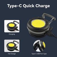 Linterna De Bolsillo LED COB Portátil Con Abrebotellas Luz De Trabajo Miniatura Recargable Tipo C Para Camping Al Aire Libre - details 3