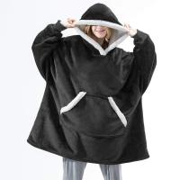 Oversized Hoodie Blanket Wearable Lamb Velvet Lazy Blanket - details 0
