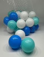Bolas de Piscina y Parque Infantil, 5,5 cm, Malla de 50 hasta 800 unidades - Pack de Pelotas Infantiles Multicolores en Verde, Azul y Blanco, Sin BPA, Ideales para el Juego Seguro y Creativo de Niños y Bebés en Espacios Acuáticos y Playground - details 3