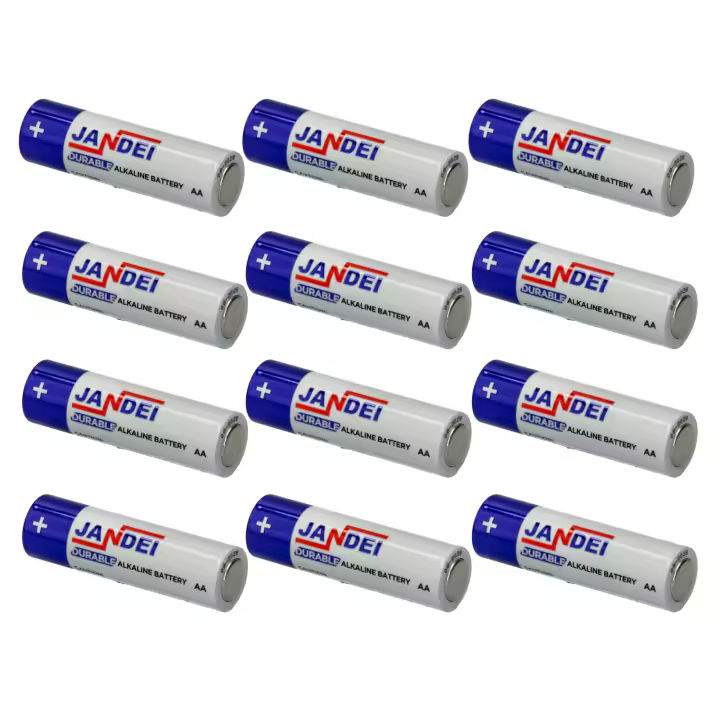 Jandei Pack 12 Pilas Alcalinas AA 1,5V | Alta Rendimiento | No Recargables - 1