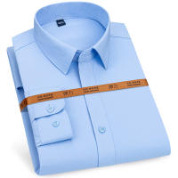 Camisa De Encaje Para Hombre De Cuello Alto Con Mangas Largas Y Corte Slim Casual De Alta Calidad Transpirable De Color Sólido Para Negocios - details 3